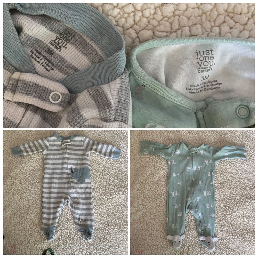 Two baby boy onesies